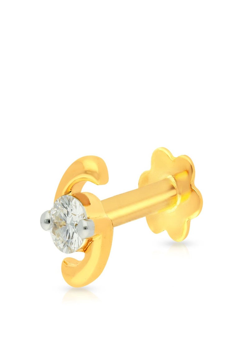 Malabar Gold and Diamonds - 18 Carat 750 Purity Yellow Diamond Nosepin MNGNNP0271YVS-G for Women - Image 1