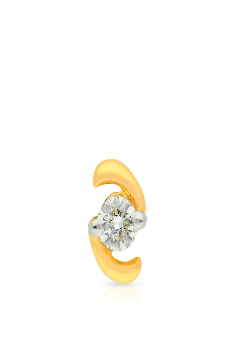 Malabar Gold and Diamonds - 18 Carat 750 Purity Yellow Diamond Nosepin MNGNNP0271YVS-G for Women - Image 1