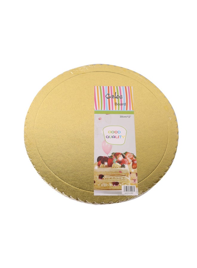 Cake Board Cake Base Cake Pad 6-inch 8-inch 10-inch 12-inch 14-inch 16-inch-Size:Embossed Round Gold 25cm