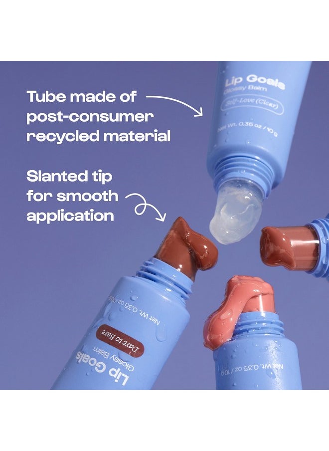 ALLEYOOP Glossy Lip Balm Lip Goals Dare To Bare (Sheer Rosy Brown) Hydrating & Moisturizing Lip Care For Cracked Lips Natural Plumping Lip Moisturizer That Smooths Soothes & Protects Vegan  - Image 5