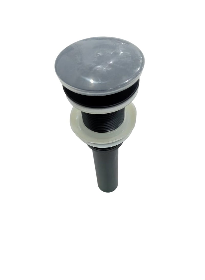 "Matte Black Bathroom Sink Drain without Overflow: Rustproof All-Metal Pop-Up Drain Stopper for Vessel Sinks" - Image 2