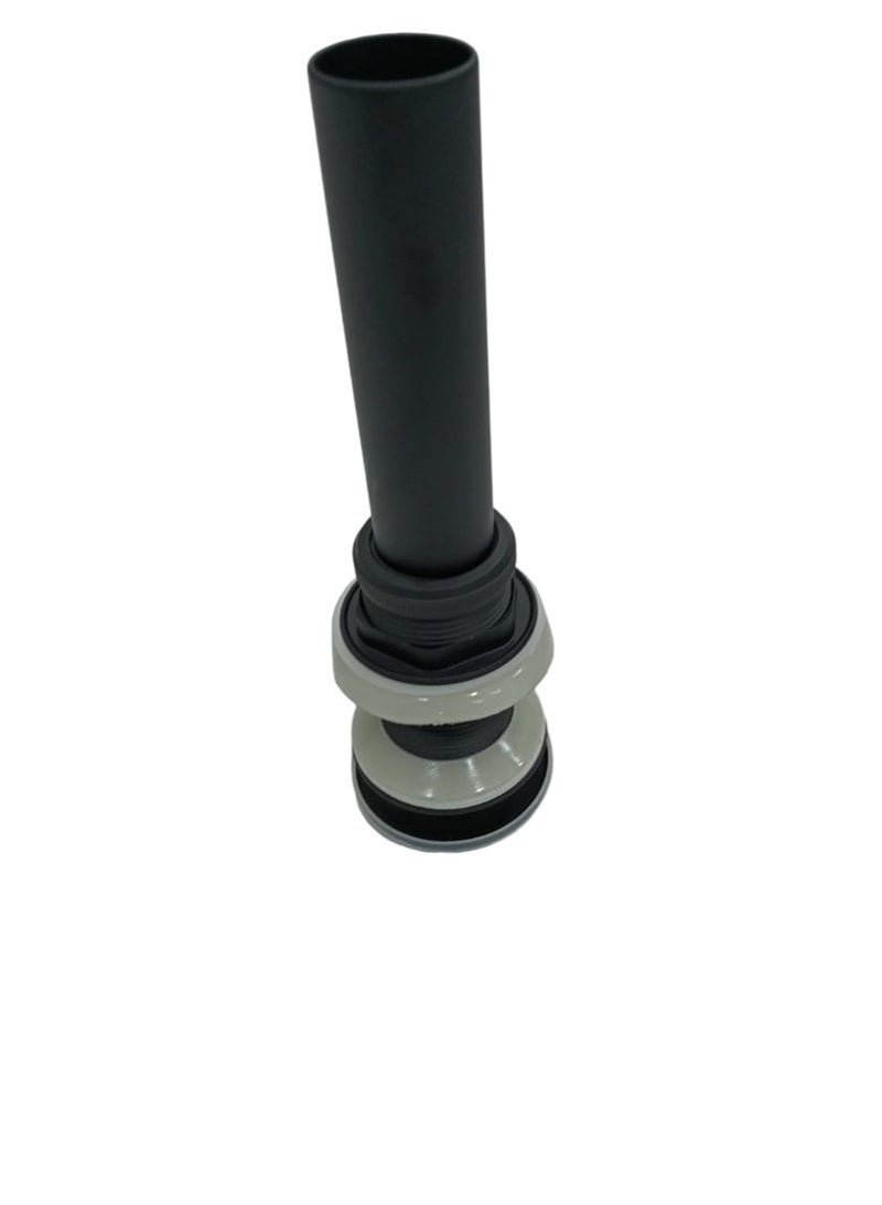 "Matte Black Bathroom Sink Drain without Overflow: Rustproof All-Metal Pop-Up Drain Stopper for Vessel Sinks" - Image 3