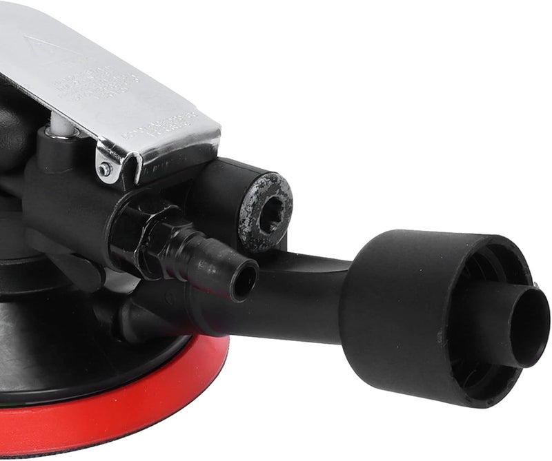Pneumatic Grinding Machine 6in Furniture Polisher Grinder Air Sander Accessories - High Speed 12000rpm, Ergonomic Rubber Handle, Durable Zinc Alloy for Wood and Metal - Image 5