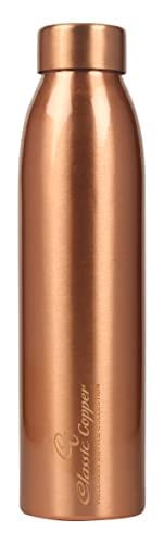 Classic Steels Pure Copper Bottle One Piece Jointless Made With Pure Copper Durable LeakFree Heavy Weight Lequer Coating 1000 ML - Image 1