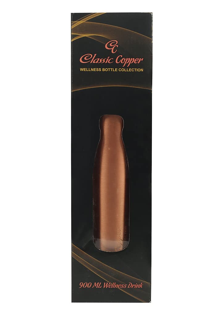 Classic Steels Pure Copper Bottle One Piece Jointless Made With Pure Copper Durable LeakFree Heavy Weight Lequer Coating 1000 ML - Image 5