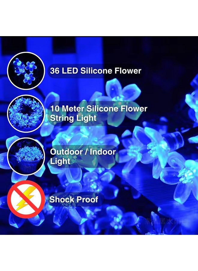One94Store 36 LED Flower String Lights, 10 Meter, Blue | Made in India, Silicone Flower Decorative Lights for Diwali, Christmas, Wedding, Party, Home, Indoor & Outdoor Use - Image 4
