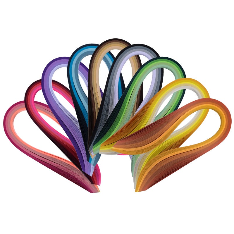 YURROAD Quilling Paper Strips Set 36 Colors 7mm Width 39cm Length 900 Strips for Art DIY Craft
