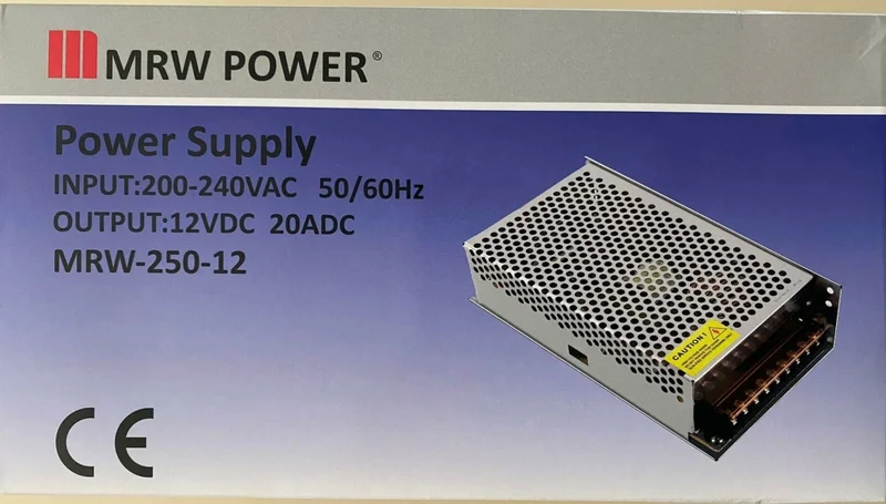 Mervesan MRW-250-12 12 Volt 20 Ampere Metal Thick Case Adapter
