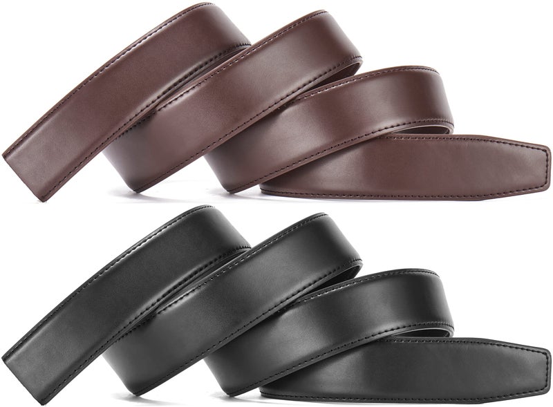 CHAOREN Ratchet Belt Replacement Strap 1 3/8”, Leather Belt Strap for 40MM Slide Click Buckle - Image 4