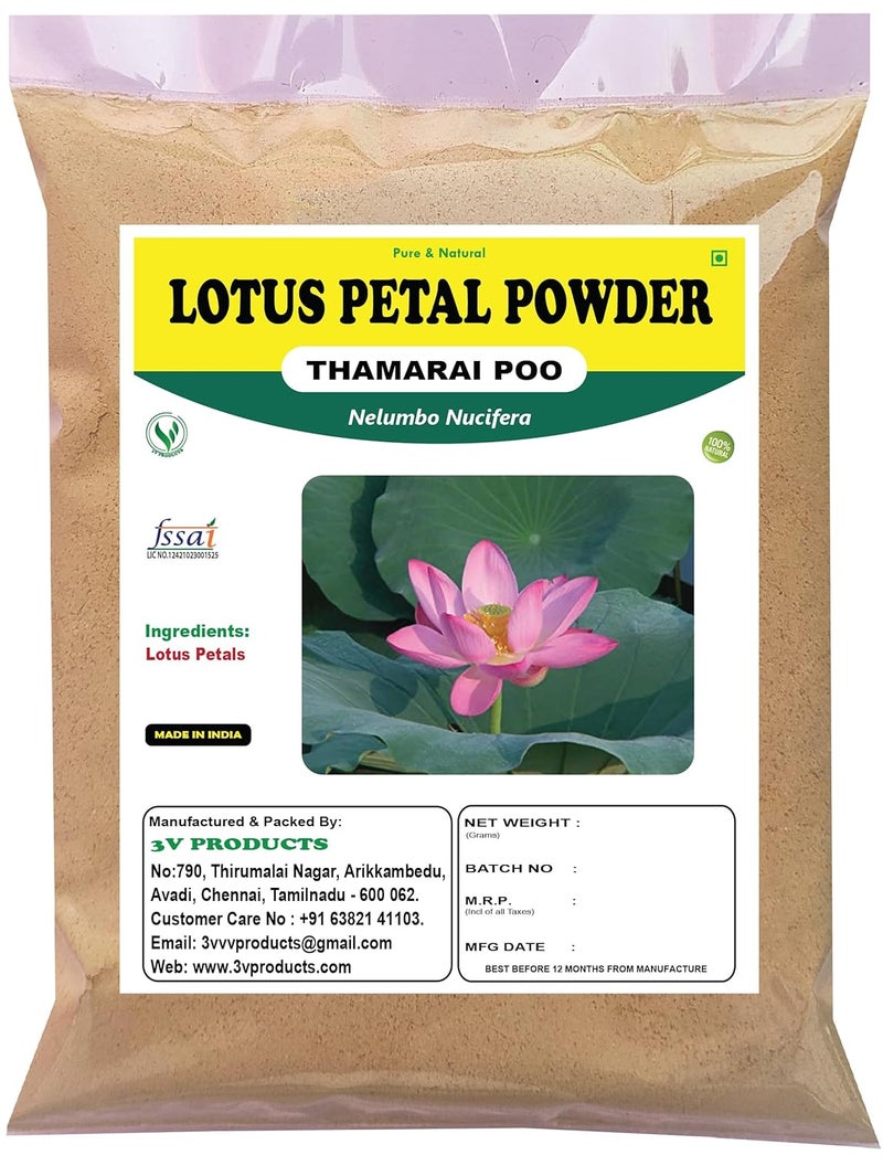 3V PRODUCTS Lotus Flower Powder 50g Nelumbo Nucifera Powder for Face Skin and Hair  - Image 1