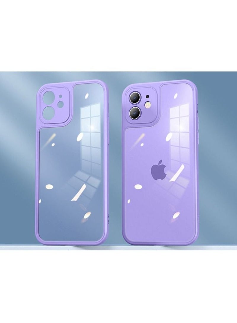 vesus Luxury Silicone Shockproof Armor Bumper Clear Case For iPhone 14 Ultra Thin Transparent Soft Cover Purple