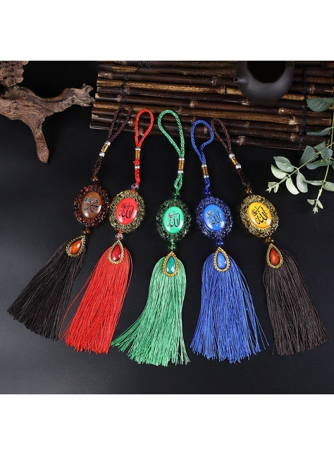 Rayco Crystal Car Pendant,  Islamic Pendant with Travel Dua, Beautiful Tassel, Car Interior Decor with Gift Box for Family Friends - Image 5