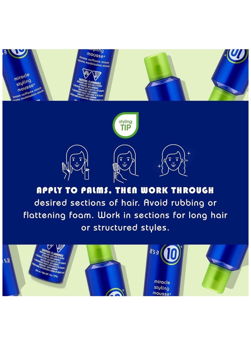 It's a 10 Haircare Miracle Styling Mousse, 9 fl. Oz, Volume and texture, Haircare styling aid, Define curls, Superior hold  - Image 3