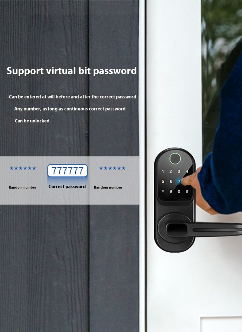 Sharpdo - Smart Door Lock, Fingerprint Deadbolt Lock with App Control,  Electronic Smart Lock with TT APP,  Fringerprint and Key, Password - Image 1