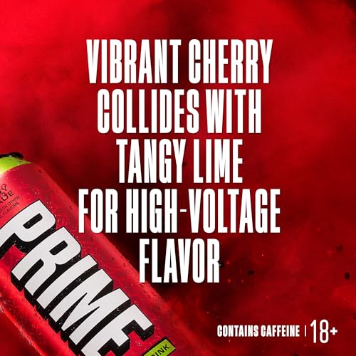 Prime Hydration PRIME Energy CHERRY LIMEADE, Zero Sugar Energy Drink, 200mg Caffeine and 355mg of Electrolytes for Hydration, Vegan, Gluten Free,16 Fluid Ounce, 12 Pack - Image 2
