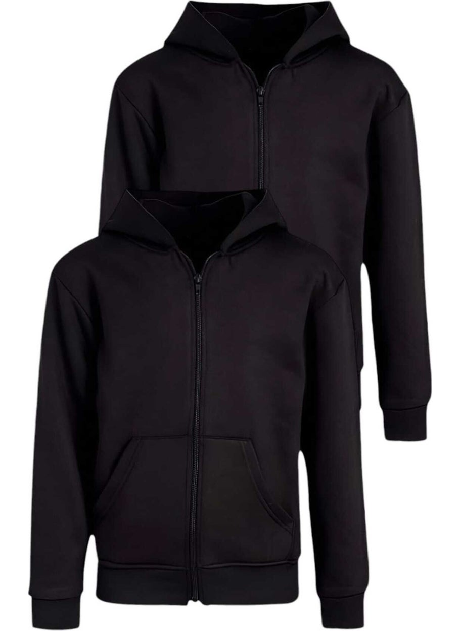Tezzgelsin - Kids Cotton Hooded Zippered Sweatshirt 2 Piece Set - Image 1