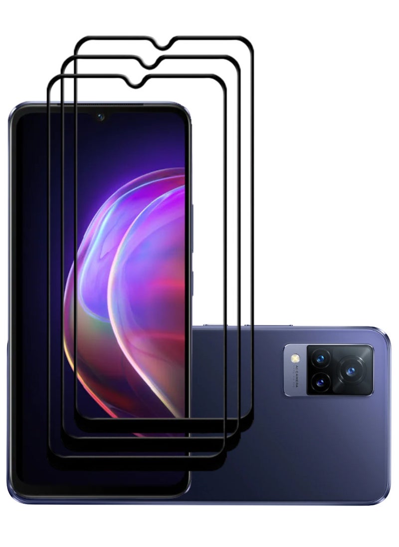 ACLIX 3 Pieces Antistatic ESD Dustproof Premium Quality High Definition Tempered Glass Screen Protector Designed For vivo V21 - Image 1