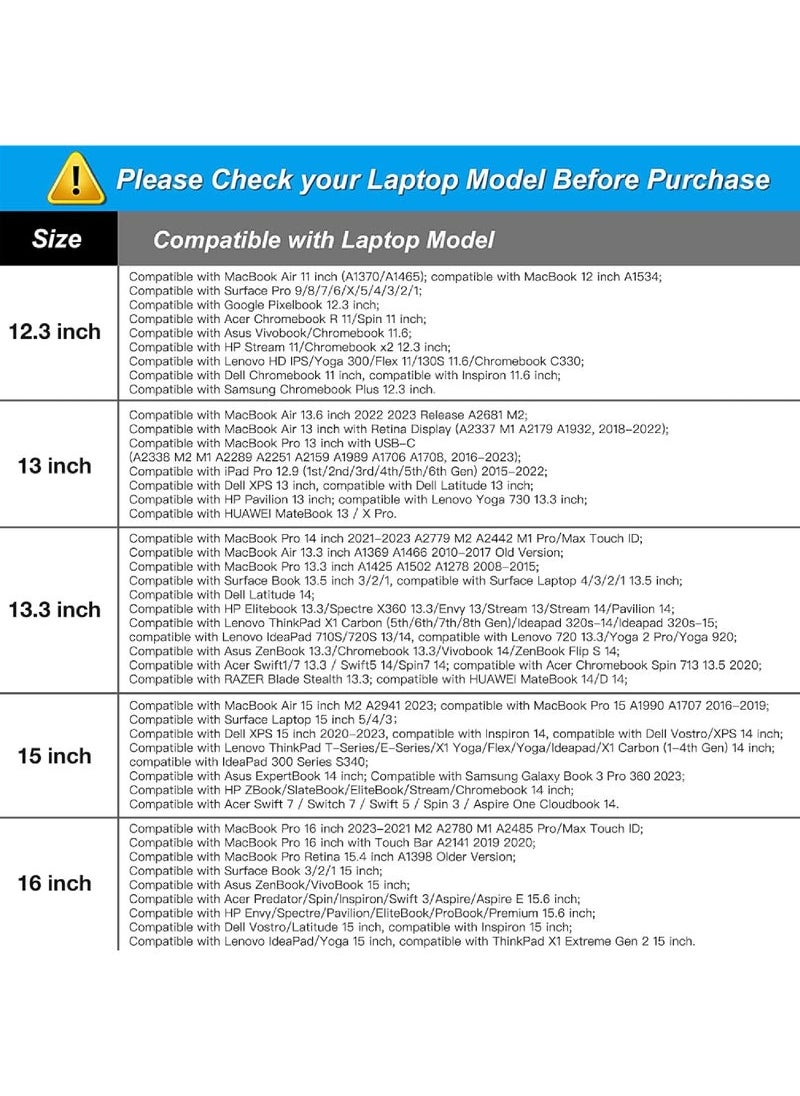Generic - Sleeve Compatible with MacBook Air/Pro 13-13.3 inch Notebook Compatible with MacBook Pro 14 inch M3 M2 M1 Chip Pro Max 2023-2021 Neoprene Bag with Small Case - Image 1
