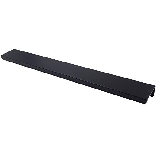 Jetland Cabinets Drawers Edge Pulls - 4-Pack, 10" Overall Length, Black, Concealed Tab Pulls for Kitchen Garage Cabinet Drawers, PW5018B254L - Image 1