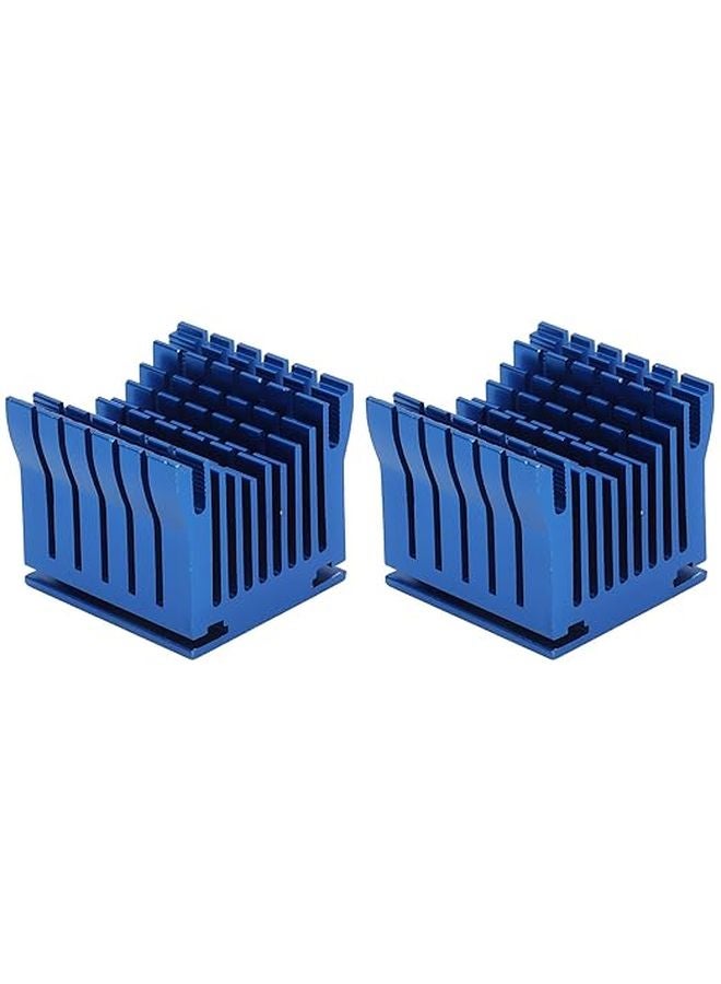 Blue Aluminum Heatsink Cooler Kit For 3D Printer Motherboard Chipset Cooling 2Pcs 40mm - Image 1