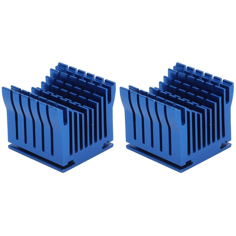 Blue Aluminum Heatsink Cooler Kit For 3D Printer Motherboard Chipset Cooling 2Pcs 40mm - Image 2