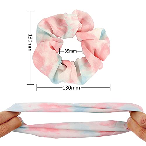 FAMEZA 12 Pcs Chiffon Hair Bands Ponytail Ties Hair Scrunchies Flower Hair Scrunchies Girl Hair Accessory, Great For Casual And Party Dress, Multicolor - Image 2