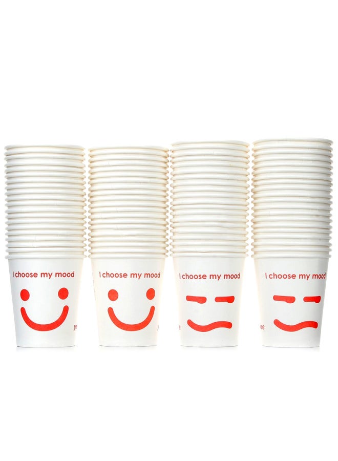 Yekee Disposable Paper Cups, Thick Leak-proof Water Cups , 400 Pieces, 250ml, Jd-7109 - Image 1