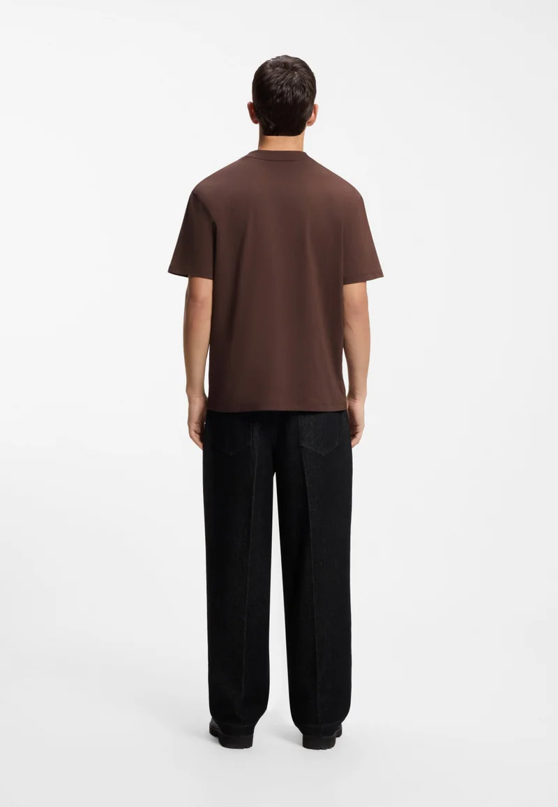 HUGO Relaxed-fit T-shirt with central logo detail