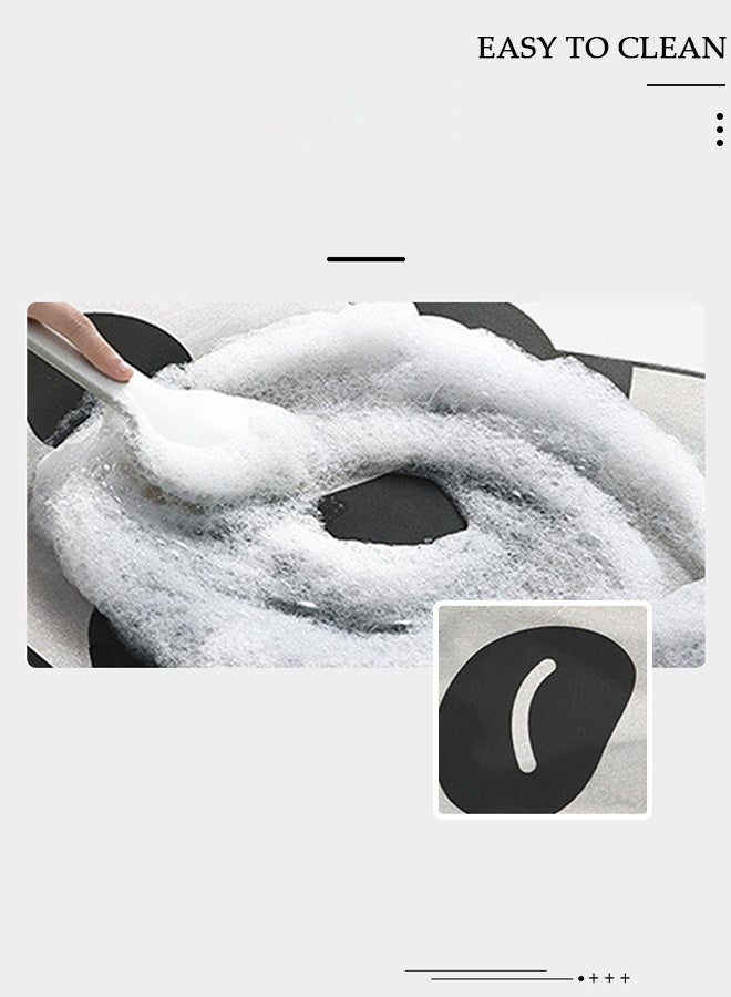 DUNISO Diatom Mud Bath Mat Set Bathroom Kitchen Rug Mat Extra Soft and Absorbent Bath Rugs Non-Slip Quick Drying Floor Bath Tub Mat for Bathroom Floor Tub and Shower 40*60cm/40*120cm - Image 2