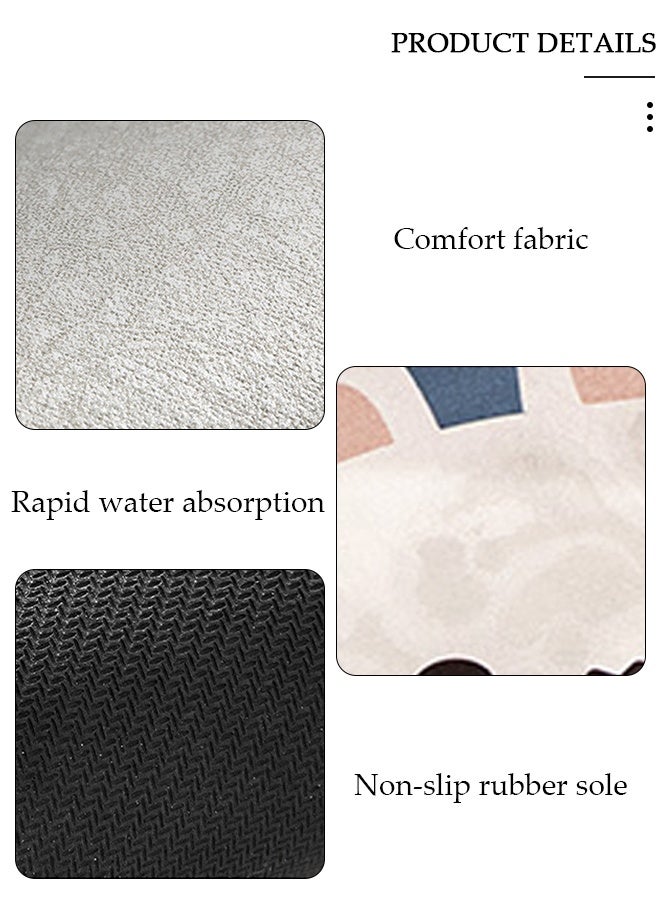 DUNISO Diatom Mud Bath Mat Set Bathroom Kitchen Rug Mat Extra Soft and Absorbent Bath Rugs Non-Slip Quick Drying Floor Bath Tub Mat for Bathroom Floor Tub and Shower 40*60cm/40*120cm - Image 3