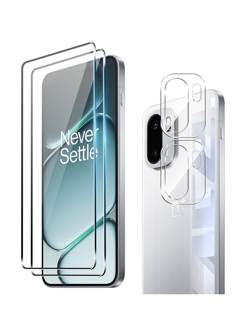 general Compatible with OnePlus 15R/ACE 6 Tempered Glass, [2+2 Pack] Screen Protector and Camera Lens Protector, 9H Hardness HD Scratch-Resistant Tempered Glass Protector - Image 1