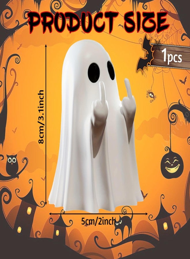 donciety Halloween Ghost Figurine Ghost Decor, Funny Ghost Statue, Cute Ghost Figurine, Ghost Statue Halloween Decoration for Gift Props Tabletop Home Decor New Year's Gifts - Image 2