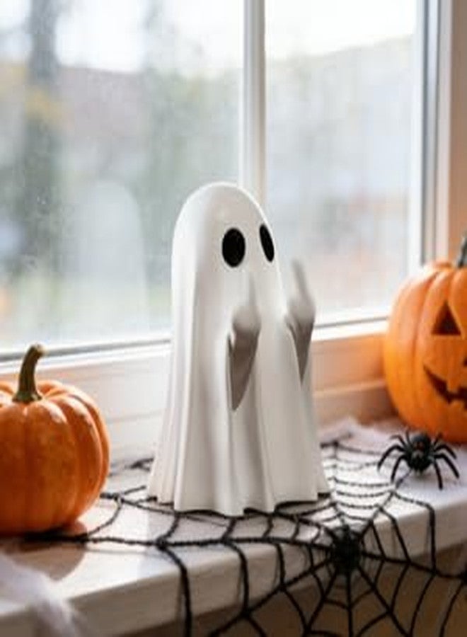 donciety Halloween Ghost Figurine Ghost Decor, Funny Ghost Statue, Cute Ghost Figurine, Ghost Statue Halloween Decoration for Gift Props Tabletop Home Decor New Year's Gifts - Image 1