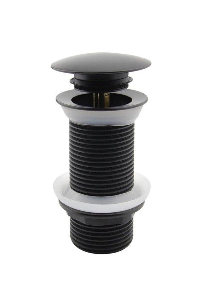 BATH GURU Stainless Steel Premium Pop-up Basin Waste Drain Threaded Vessel Sink Waste Coupling Drainer for Bathroom (Black, 3 INCH)
