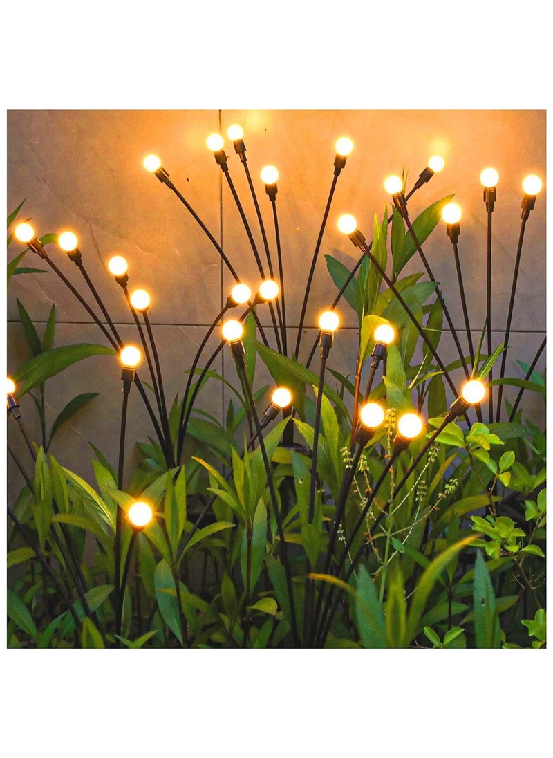 توبليو أضواء يراعة بالطاقة الشمسية، 4 قطع أضواء حديقة بالطاقة الشمسية 10LED أضواء شمسية خارجية مقاومة للماء، أضواء ديكور خارجية في الهواء الطلق، أضواء ديكور خارجية في الحديقة  - Image 5