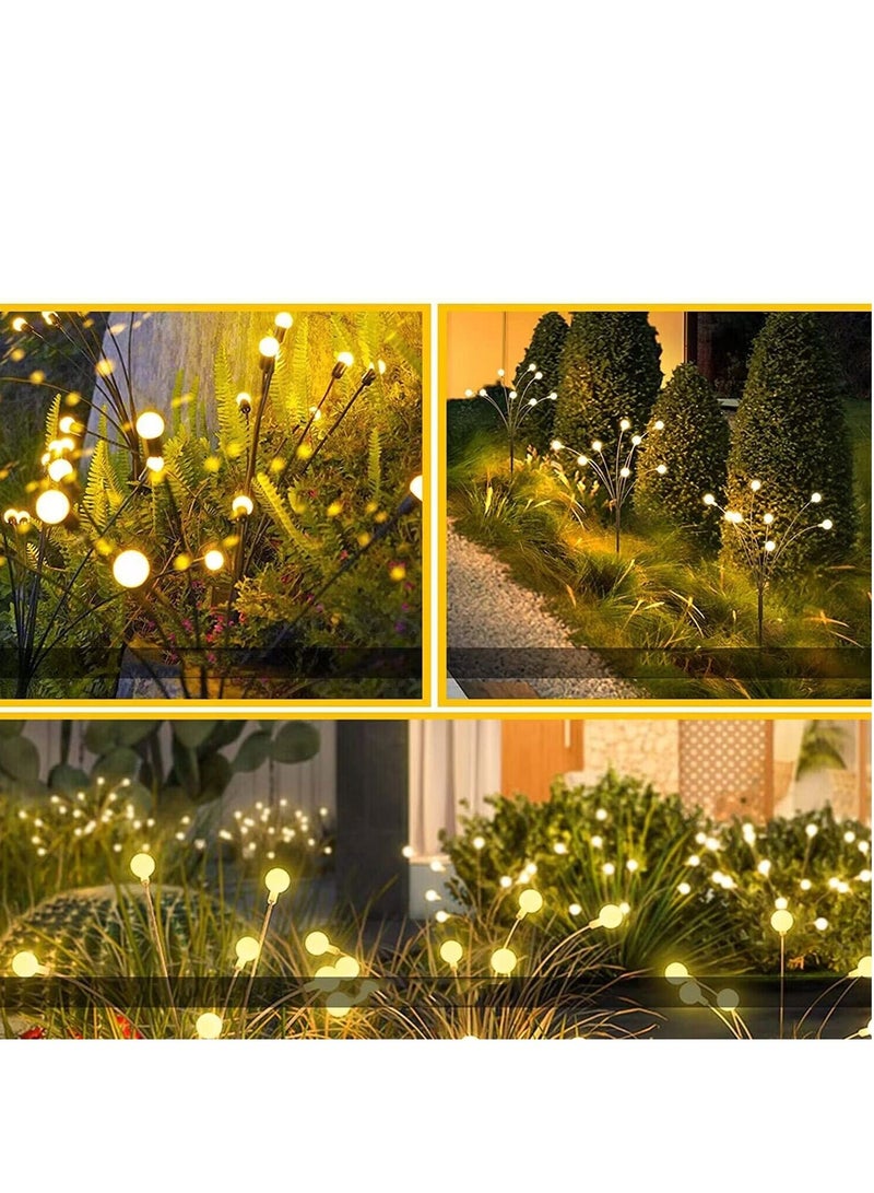 Topleo Solar Firefly Lights, 4 Piece Solar Garden Lights 10LED Solar Lights Outdoor Waterproof, Garden Deck Patio Path Landscape Outdoor Decorative Lights - Image 5