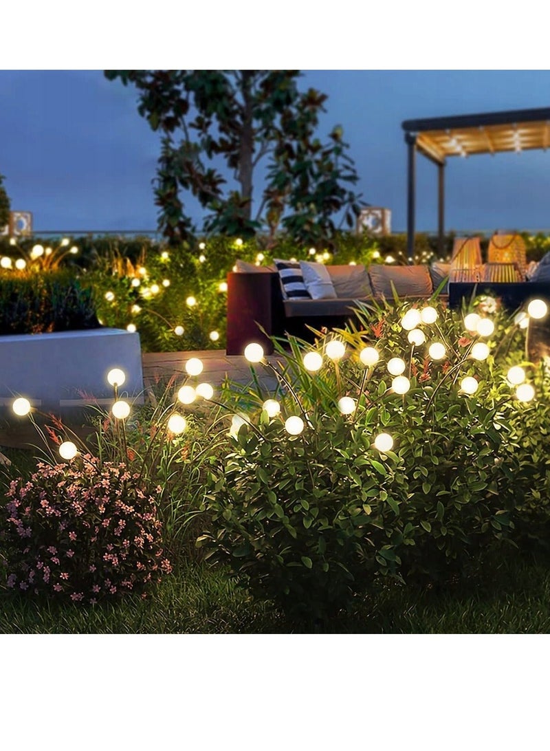 Topleo Solar Firefly Lights, 4 Piece Solar Garden Lights 10LED Solar Lights Outdoor Waterproof, Garden Deck Patio Path Landscape Outdoor Decorative Lights - Image 4