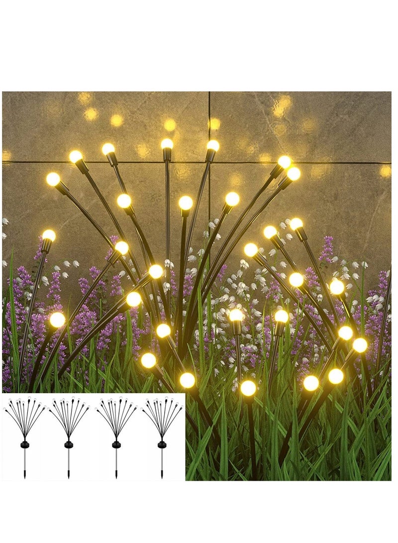 Topleo Solar Firefly Lights, 4 Piece Solar Garden Lights 10LED Solar Lights Outdoor Waterproof, Garden Deck Patio Path Landscape Outdoor Decorative Lights - Image 2