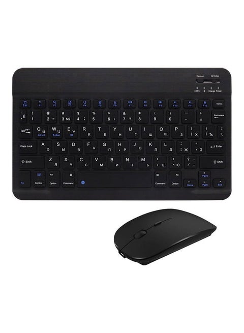 3-System Switch Multi-Language Universal Type Laptop Ipad BT Keyboard Mouse Suit Black
