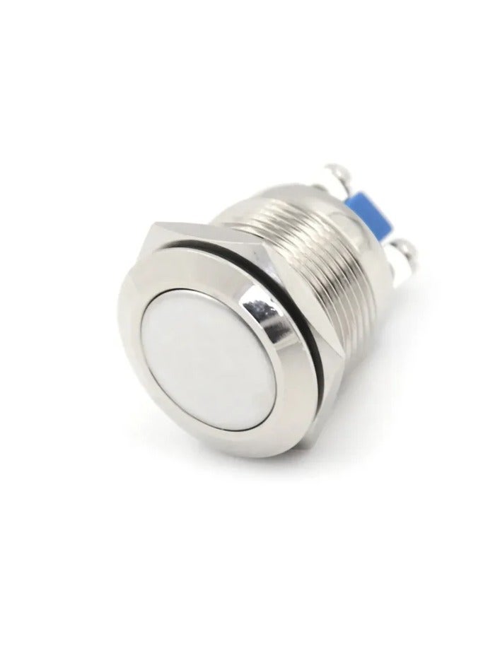 KNP KNP YL12C-B11P Metal Switch is a durable 12mm silver colored reset switch designed for a range of low voltage applications Its robust metal construction ensures longevity and resistance to wear making it ideal for frequent use in demanding environments.  - Image 3