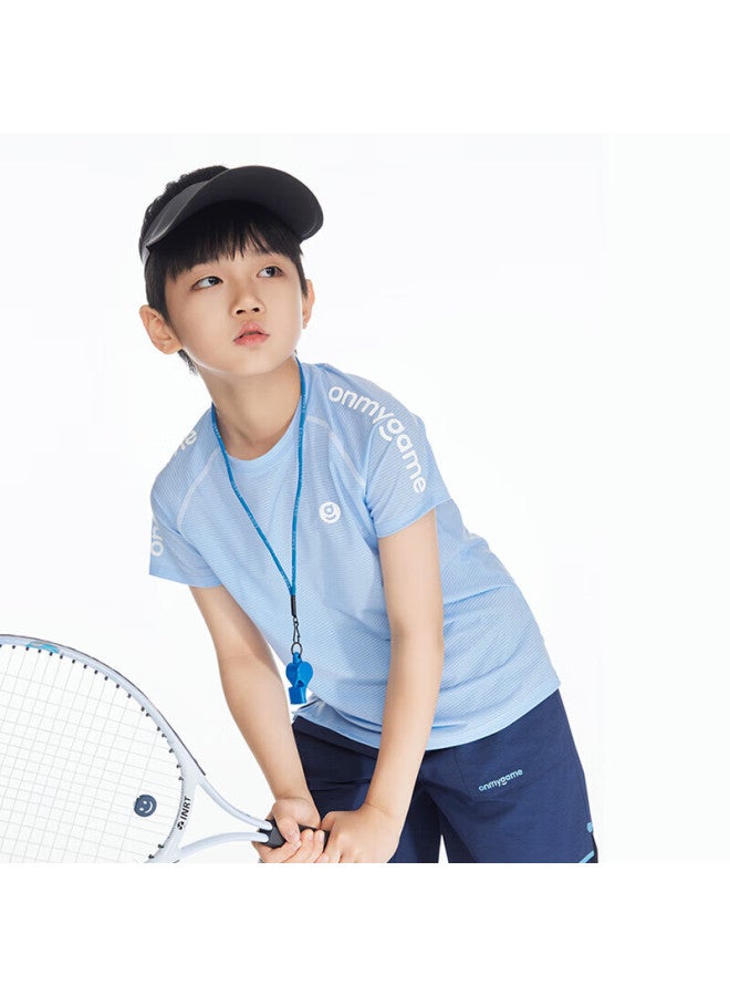 Onmygame Kids' High Elasticity Breathable Short Sleeve Sports T-shirt For Boys And Girls Obsidian 160 - Image 2