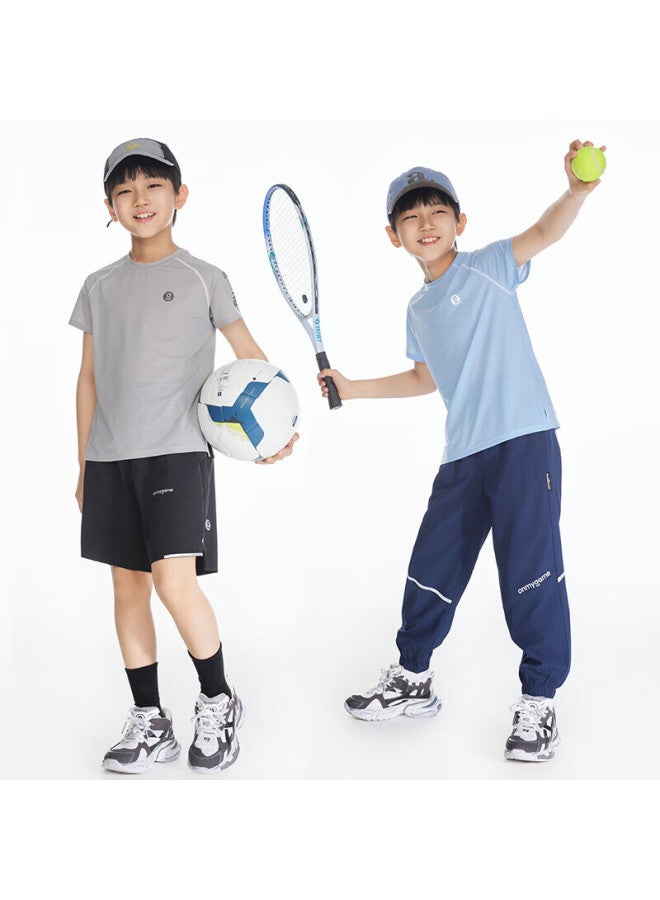 Onmygame Kids' High Elasticity Breathable Short Sleeve Sports T-shirt For Boys And Girls Obsidian 160 - Image 3