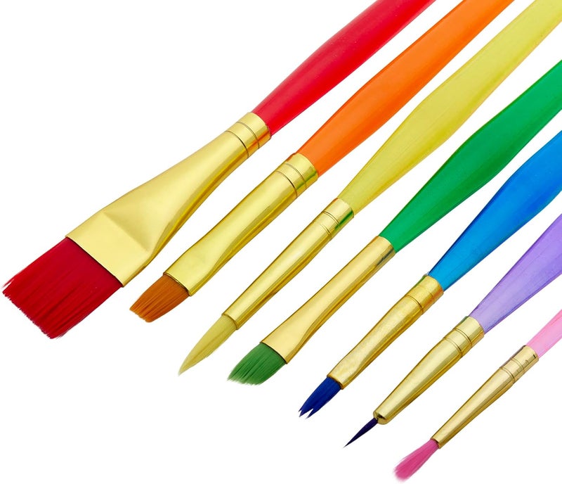 CrazArt Artist Brushes, Assorted Sizes Blist Carded, 7 Count - Image 2