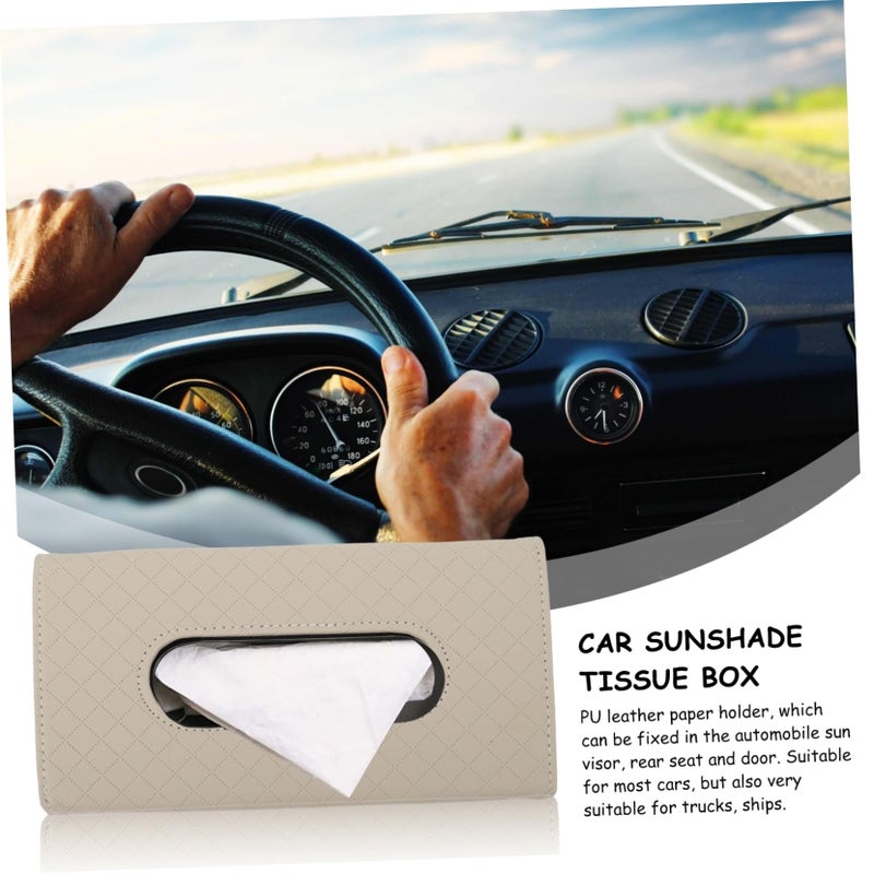 Universal Car Visor Tissue Box Cover Decorative Storage Holder For Easy Access - Image 4