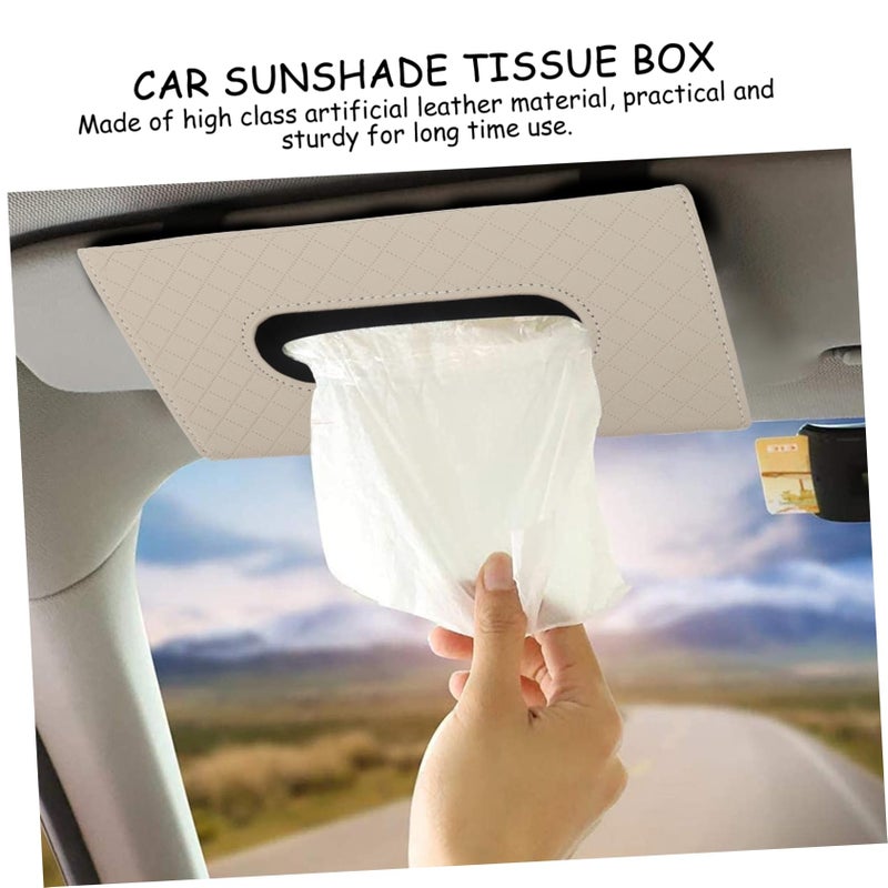 Universal Car Visor Tissue Box Cover Decorative Storage Holder For Easy Access - Image 3