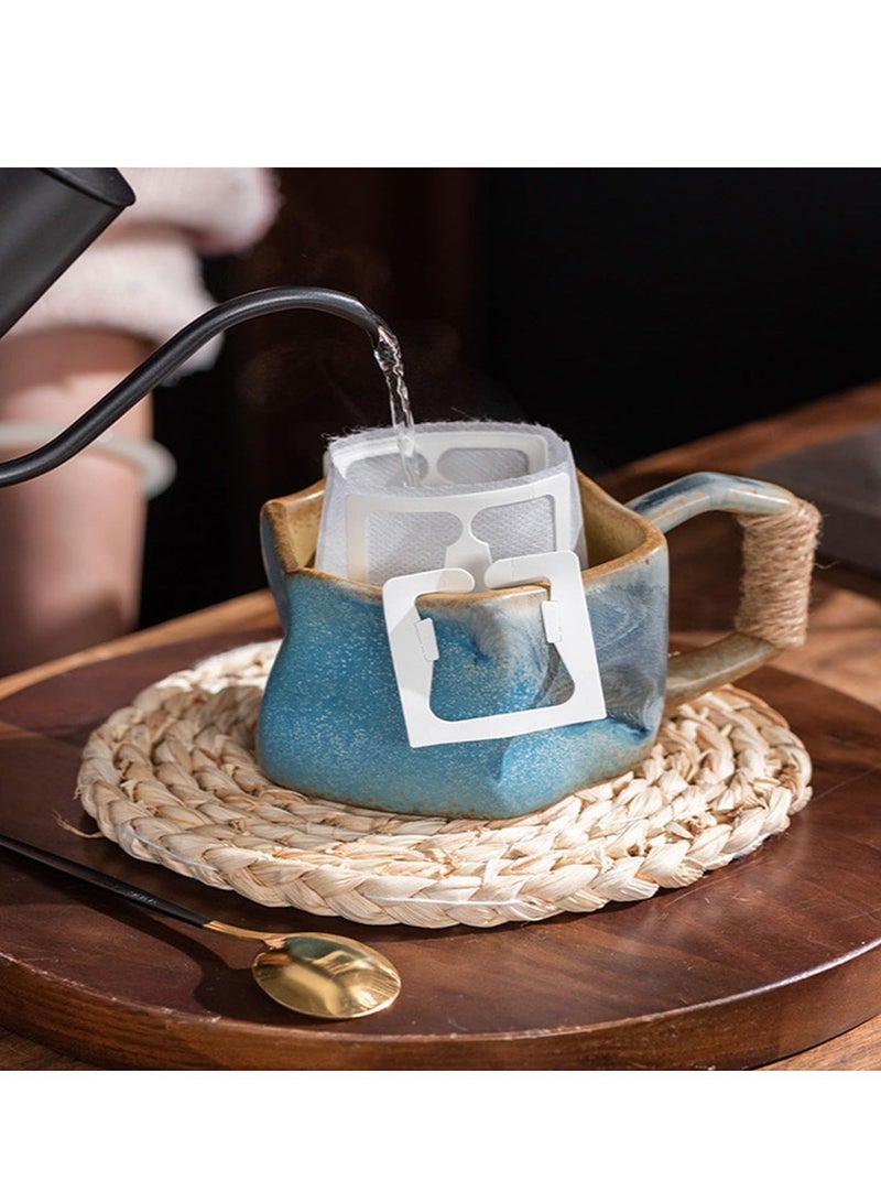 Coffee Mugs, Newest Aesthetic Cloud Irregular Coffee Mugs 9 Oz/ 250 Ml, Ceramic Cloud Mug for Dishwasher, Blue  - Image 2