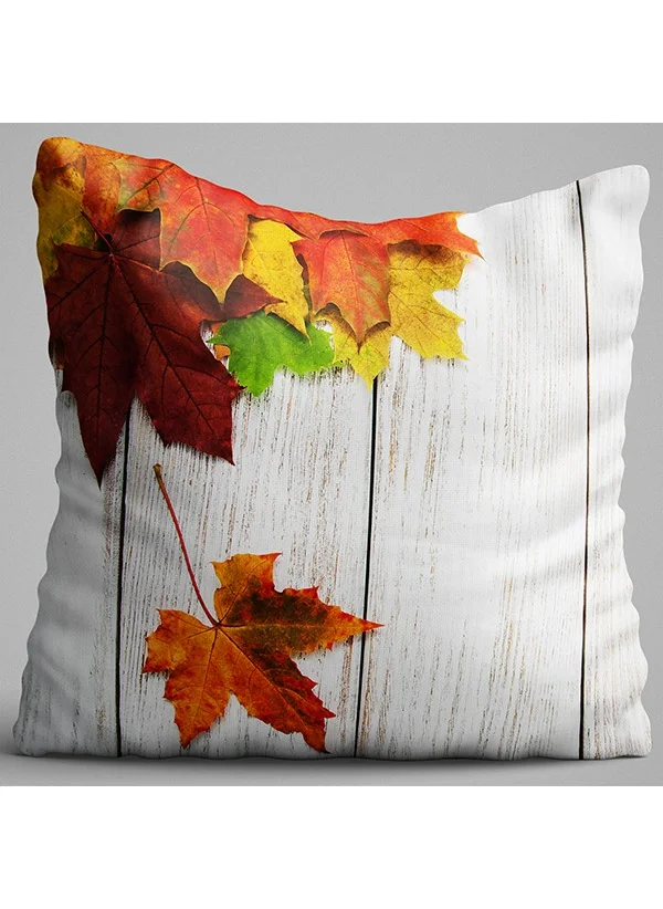 Cango Home Brown Beige Autumn Themed Digital Printed Double Sided Throw Pillow Cover - OTYK536-CT