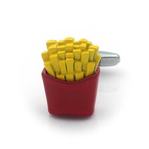 Vcufflinks Hamburger and French Fries Cufflinks Funny Burger Fast Food Cuff Links - Image 5