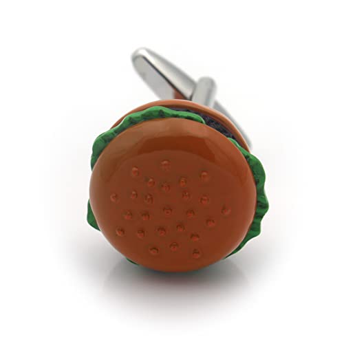 Vcufflinks Hamburger and French Fries Cufflinks Funny Burger Fast Food Cuff Links - Image 4