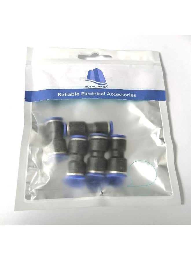 Royal Apex Pu Pipe And Fittings Polyurethane Pneumatic Pipe Push In To Connect Fittings Reducer Socket Pack Of 5 12X10Mm - Image 1